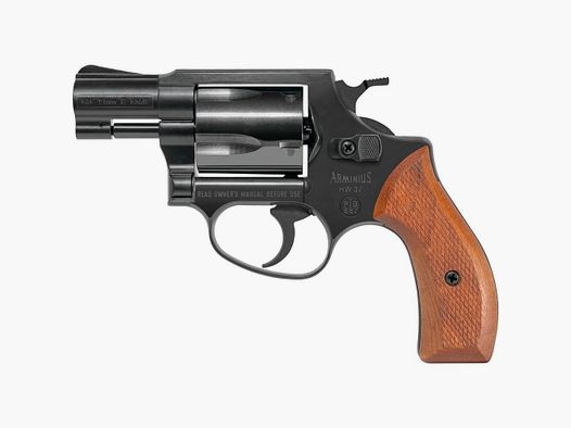 Weihrauch Sport Schreckschuss Revolver Arminius HW 37 Houten Handgrepen 9mm K.