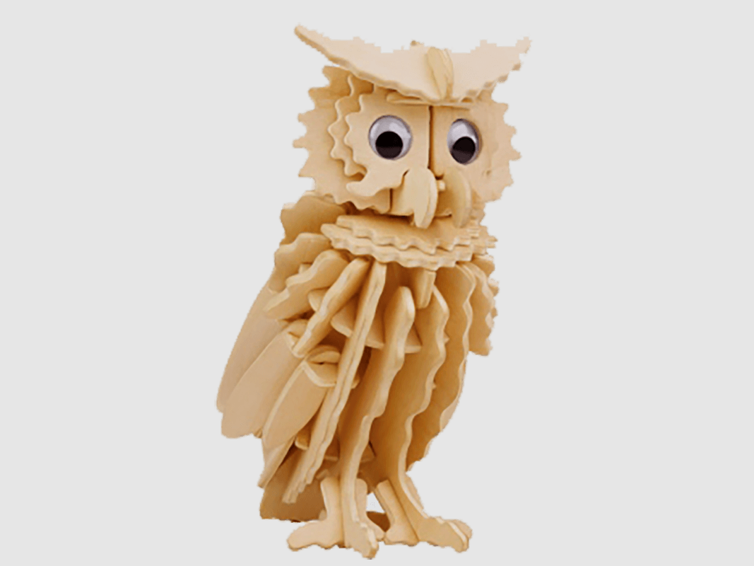 Holz 3D Puzzle Eule
