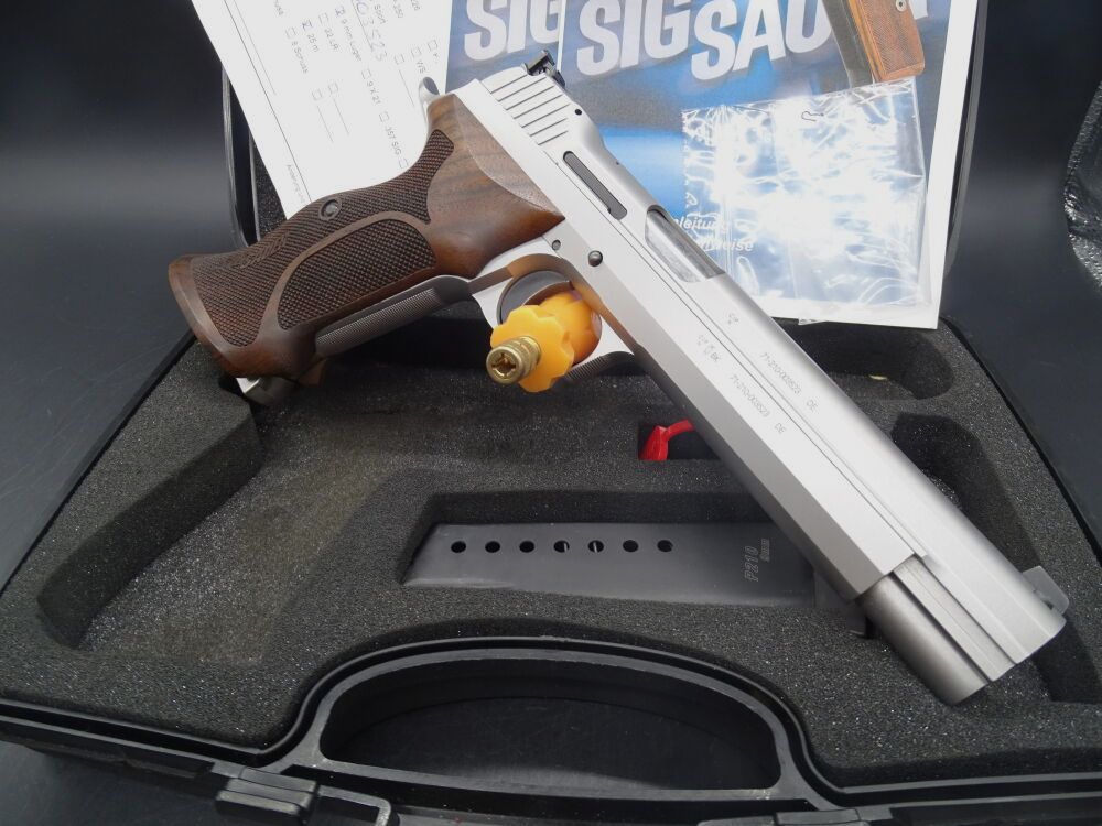 SIG Sauer P210 Super Target Silver 6" Hecho en Alemania P210 Super Target Silver