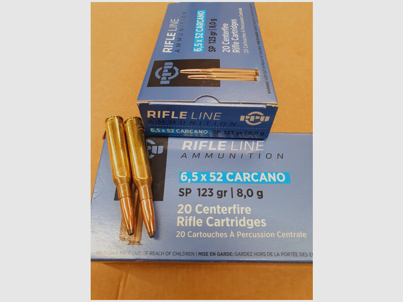 6,5x52 Carcano/123 grs. Teilmantel PPU 20 stk.