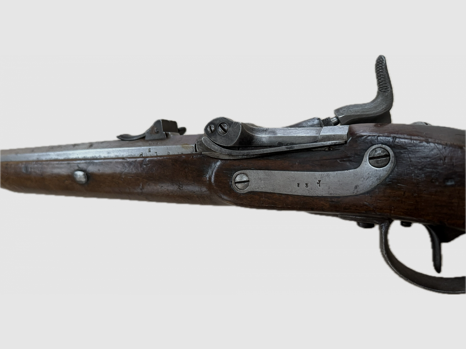 Wänzel Jägerstutzen M1854/67 Kal. 14 x 33R Wänzel met origineel bajonet en patroon, afbeelding 4 van 6