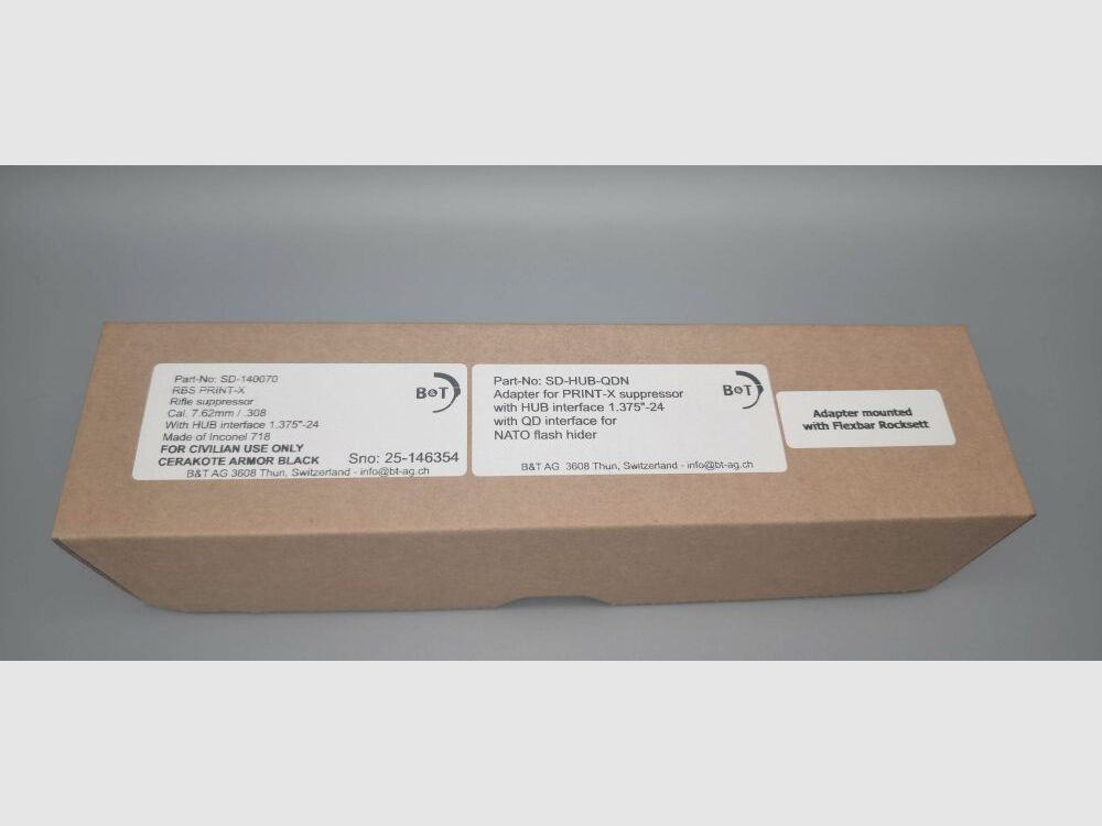 Schalldämpfer B&T AG Print X RBS I QDN 308 BK ohne