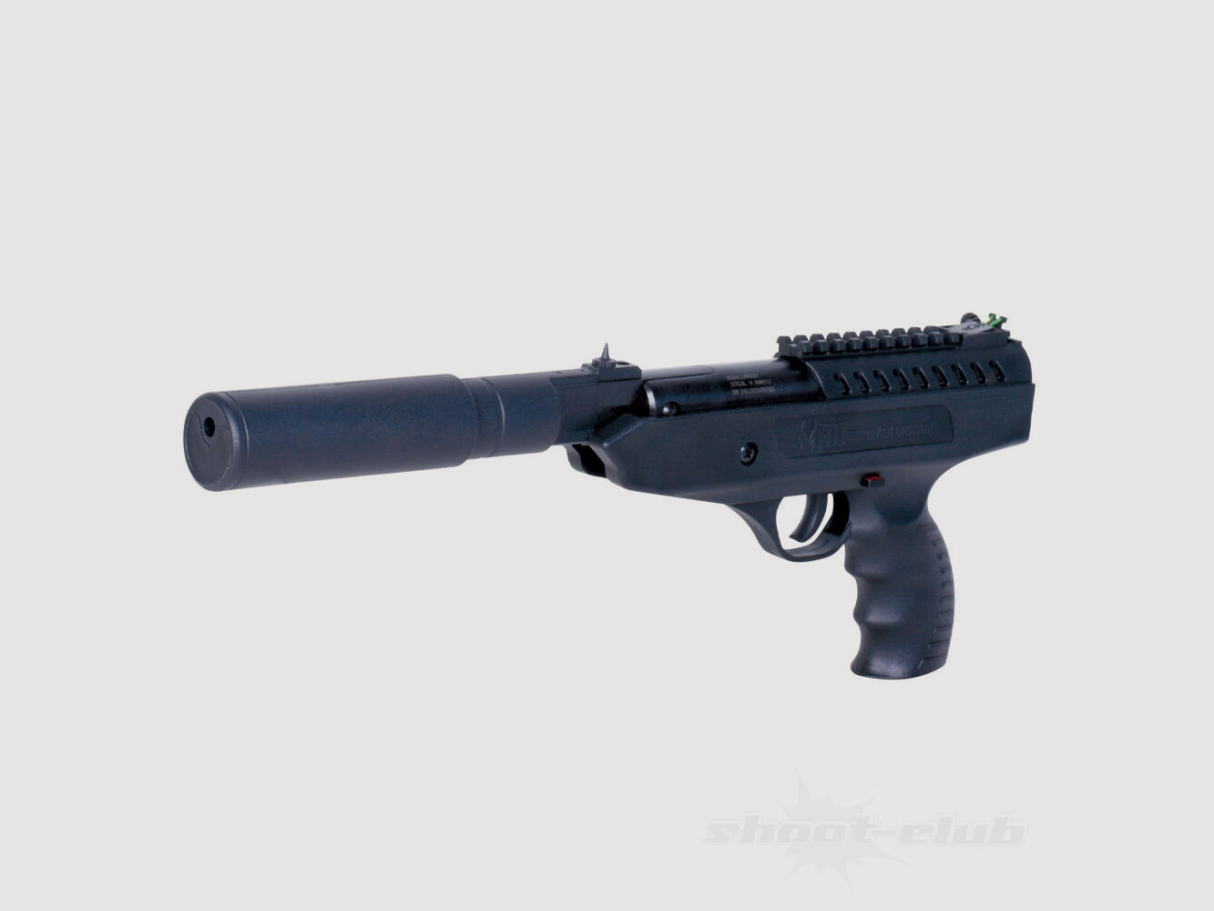 BO Manufacture Langley Silencer Pistola ad aria 4,5mm Diabolo a molla BLK