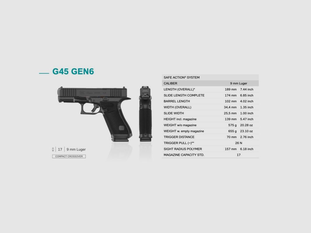 Glock 45 Gen 6 / OR / FS, Bild 1 von 3