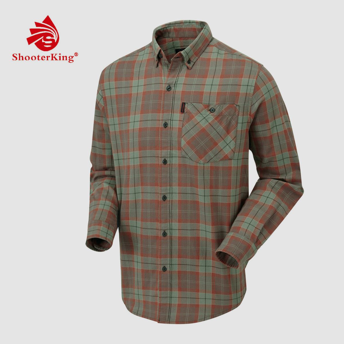 Shooterking Hemd Forest Mist grün/orange 3XL