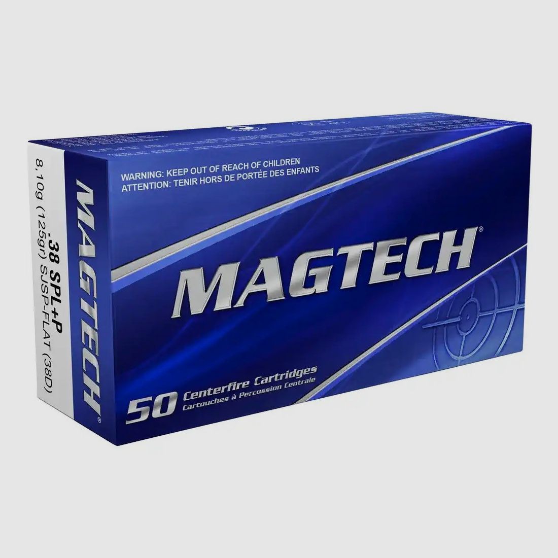 .38 Special + P Teilmantel Flachkopf 8,1g/125grs. Magtech