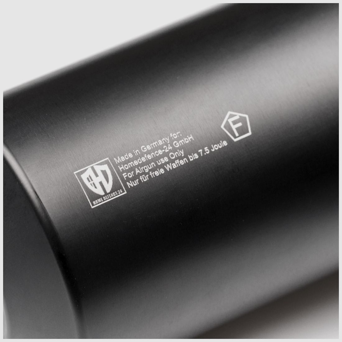 SCHALLDÄMPFER | SILENCER Thread 20x1 | CNC | SCHWARZ | L 20cm | HDR68