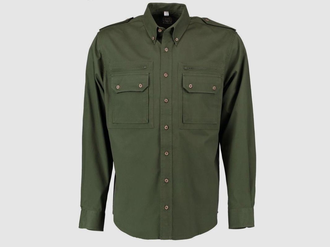 OS Trachten H-Shirt with Button-Down Collar and 2 Flap Pockets Long Sleeve, image 2 of 2