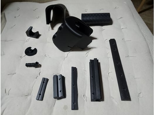 Aea HP max Tuning pièces Adaptateur de hausse de canon en impression 3D Poignée en caoutchouc Adaptateur de rail Couverture d'affichage à tir unique