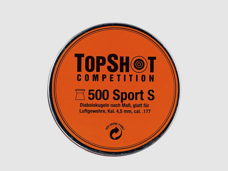 Flachkopf Diabolos Topshot Competition Sport S Kaliber 4,5 mm 0,53 g glatt 500 StĂĽck
