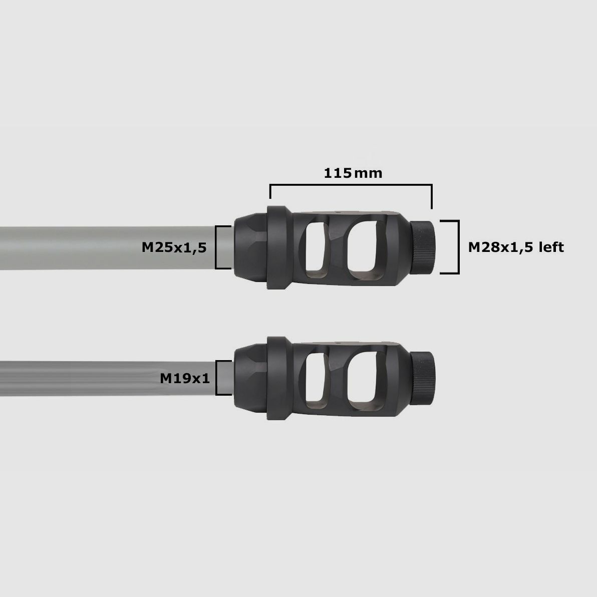 Voere Tactical Muzzle Brake Match with 2 Chambers, image 2 of 3