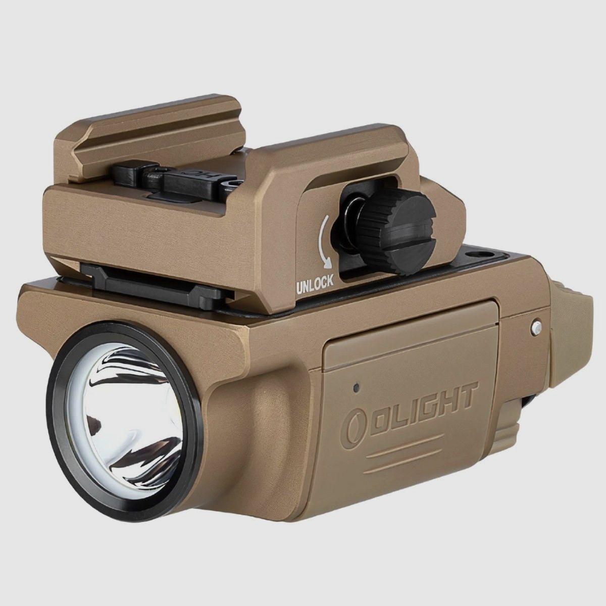 Olight - Latarka pistoletowa PL-Mini 3 Valkyrie Desert Tan - 600 lumenów, zdjęcie 1 z 14
