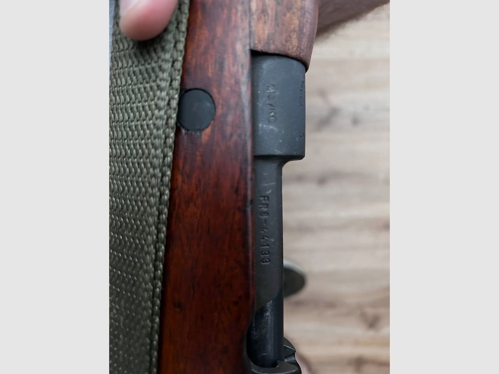 La Caruna Fr 8 / Cal .308 Win. / número coincidente / Correa original / 5 disparos, cargador integrado