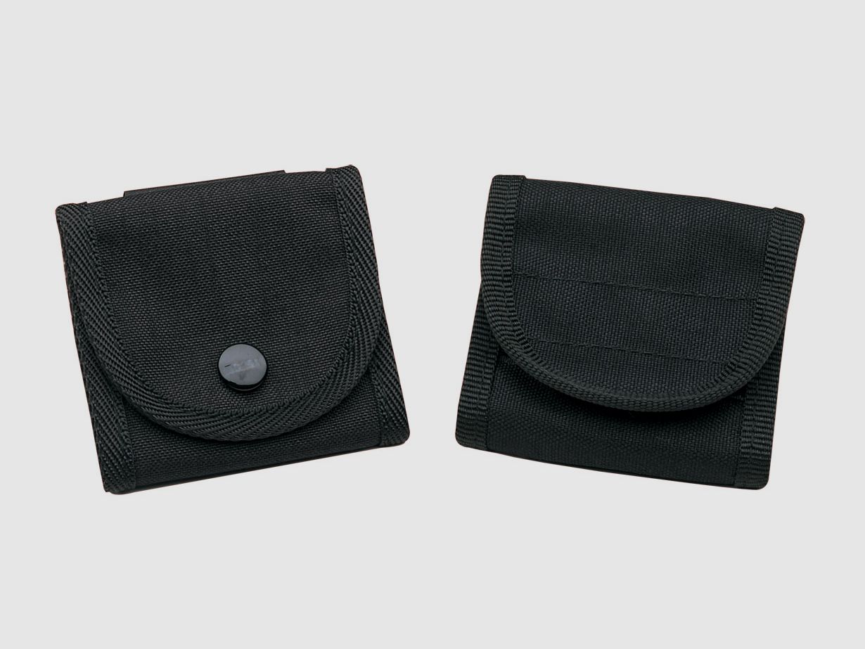 AKAH glove case for rubber gloves, black with snap button