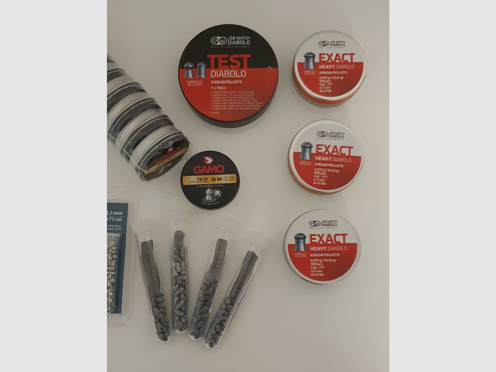 19x verschiedene Sorten Diabolos Kaliber 4,5 mm Jagd Präzision Kugel 177