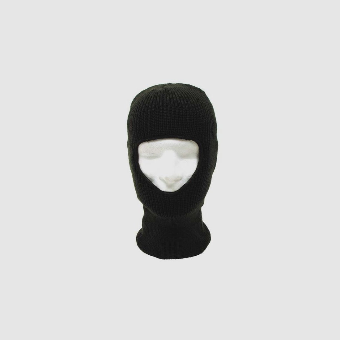 Balaclava 1 gat, acryl, olijf