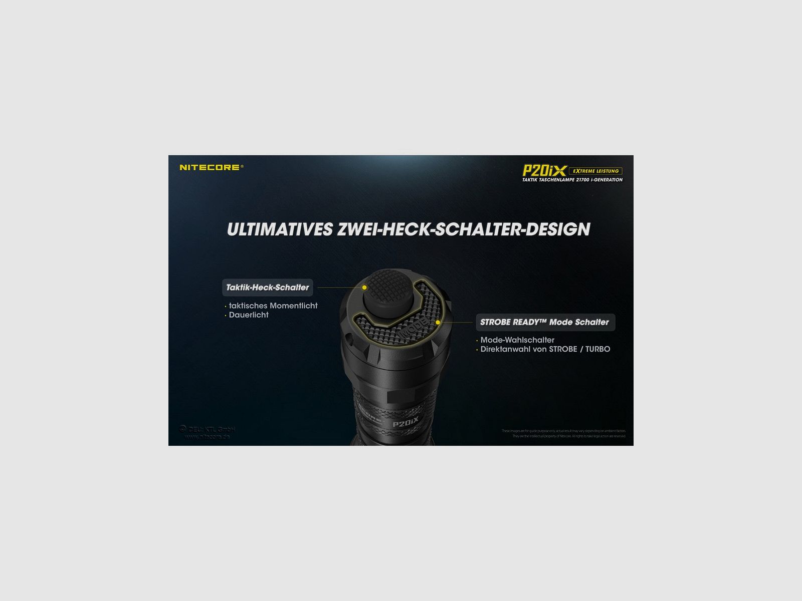 NiteCore® Taschenlampe "P20ix " inkl. Akku und Holster, Bild 11 von 13