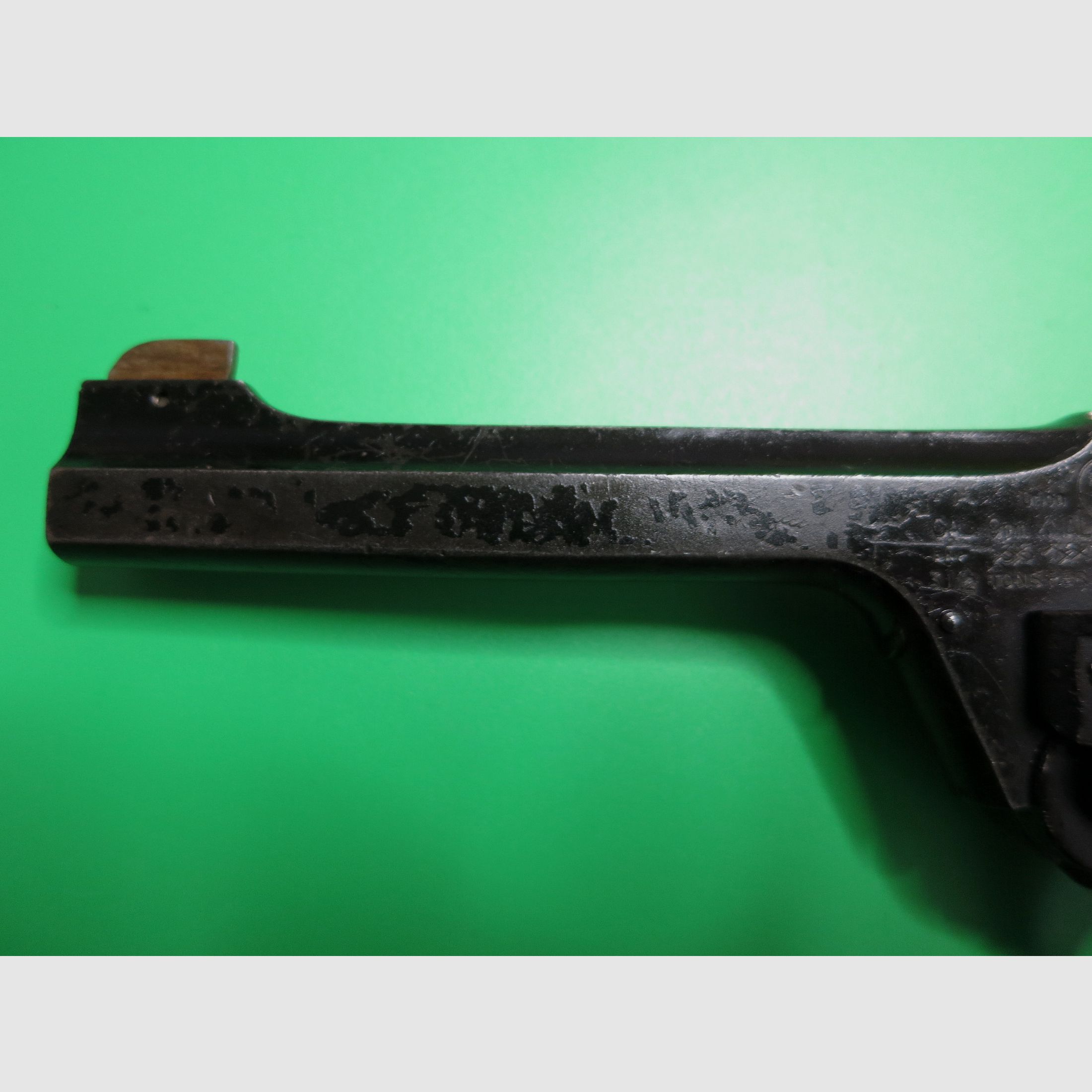 Orig. Enfield No. 2 Mark I. ORION Schreckschußrevolver 9mm R Knall, “War Finish”, absolute Rarität, PTB257, super selten!      #38