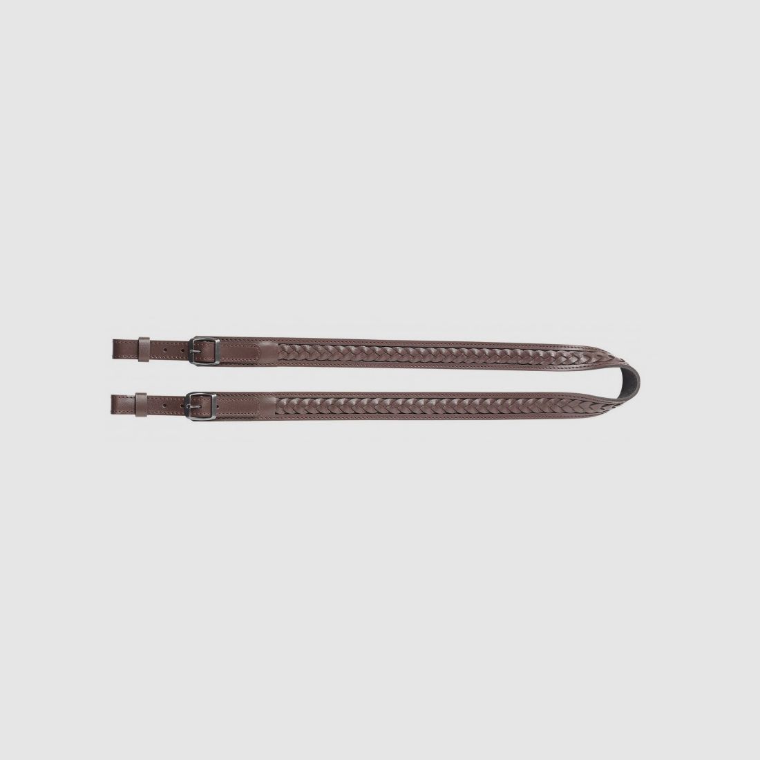 Leather strap with braided finish