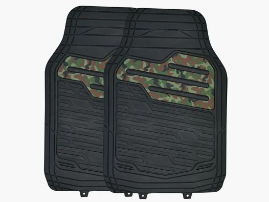 Set of 2 Anti-Slip Front Floor Mats Recycled PVC Camo 67x45cm