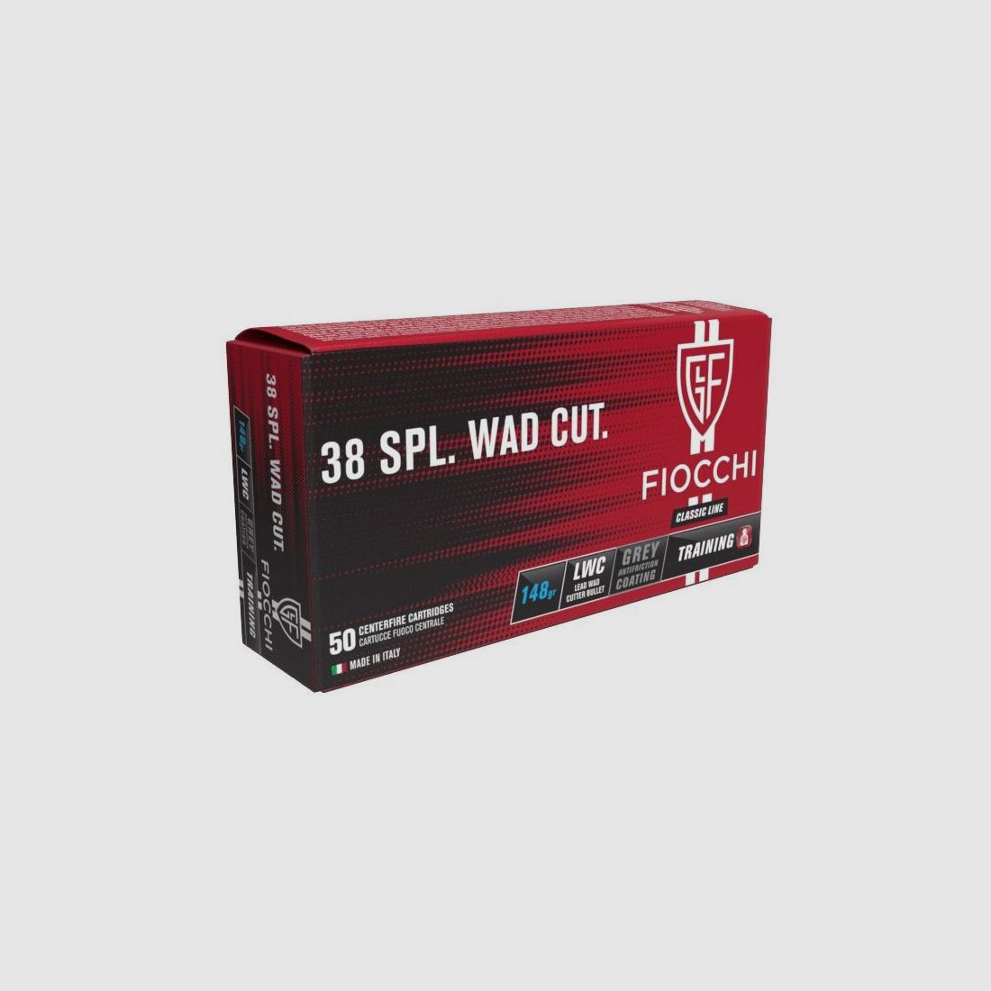 BOITE DE 50 CARTOUCHES FIOCCHI CAL.38 SP LWC 148 GRS
