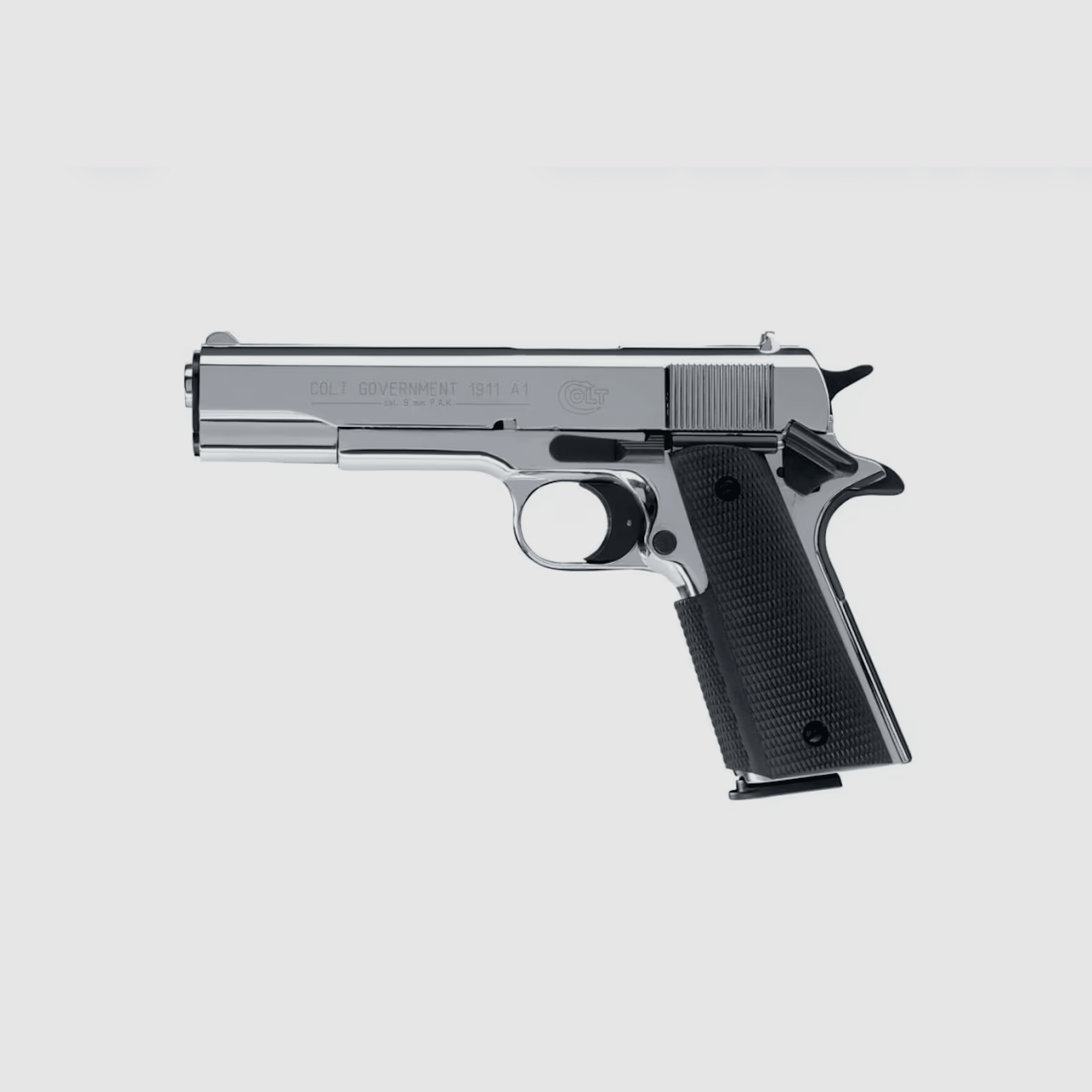 Colt Government 1911 A1 Chrome – 9mm P.A.K