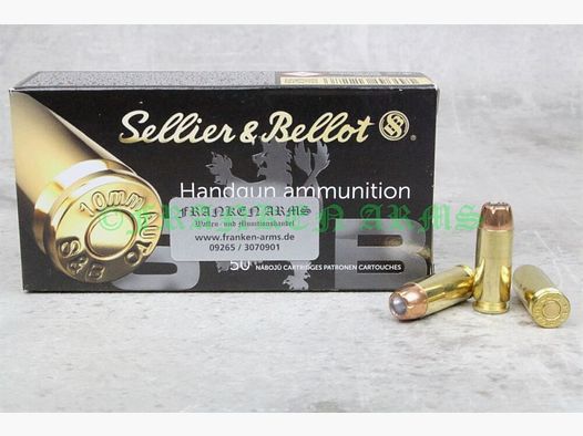 Sellier&Bellot 10mm Auto JHP 180gr. 11,7g 50 Stück Staffelpreise