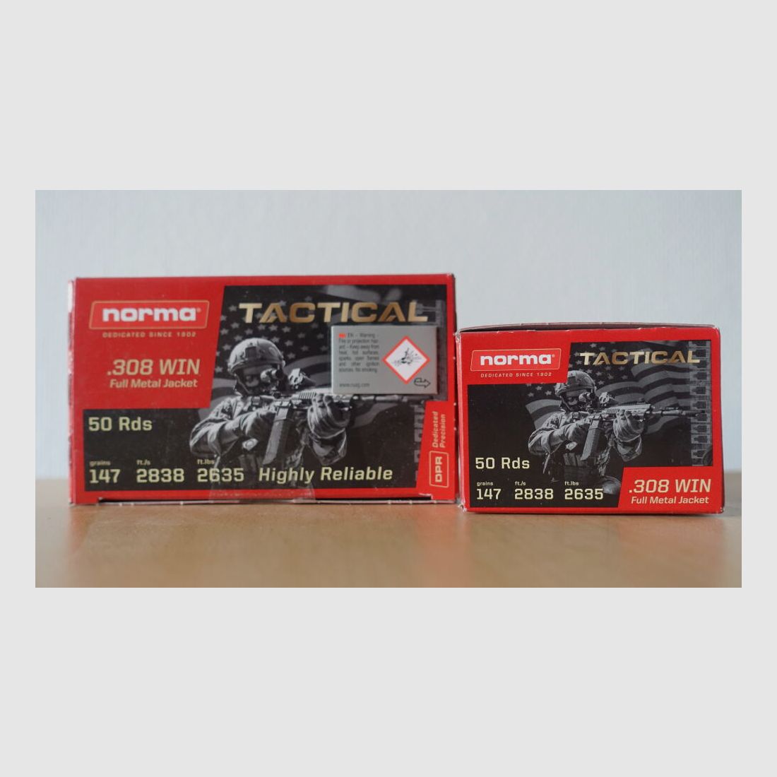 Norma .308 Win. Tactical FMJ 147 gr. - 50 colpi