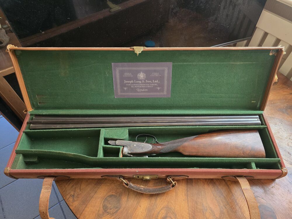 Joseph Lang & Son, LTD., Jaseph Lang Back Action Barlock Sidelock Ejector, image 1 of 10