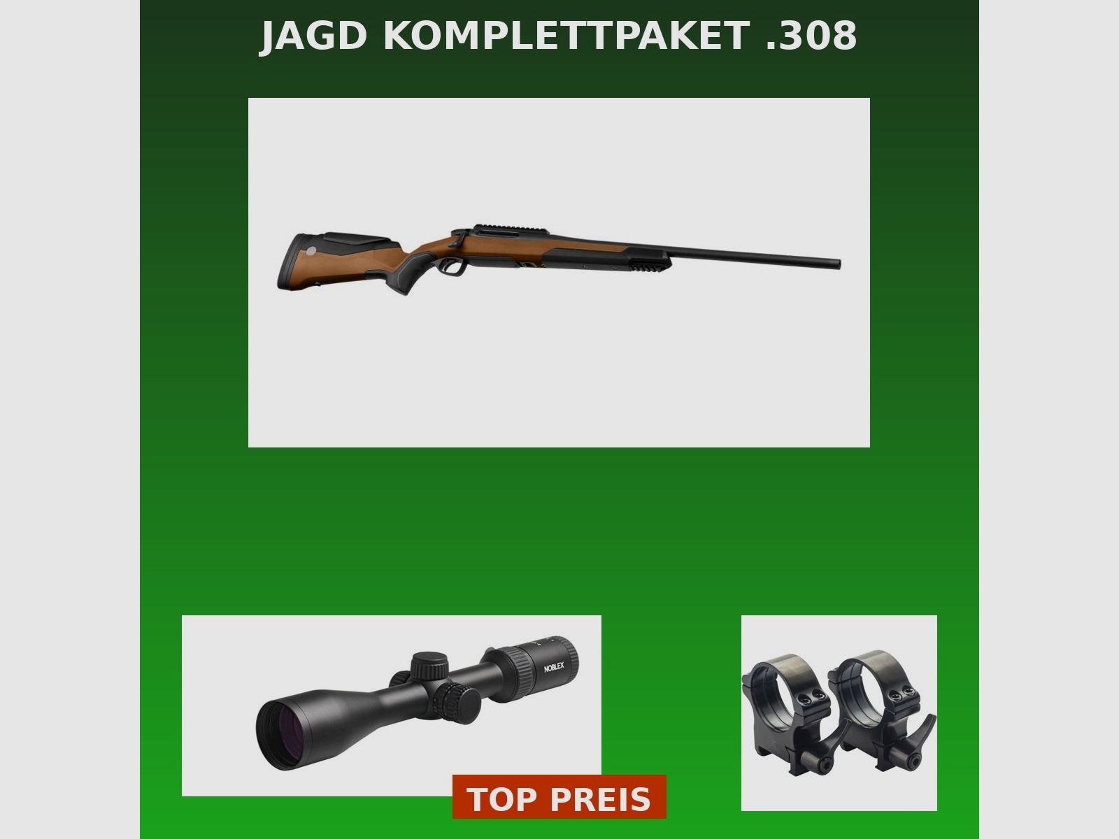 STEYR MS Wild Coyote .308 Win – Komplettpaket z Noblex NZ6 & Rusan Montage – Top zestaw myśliwski