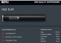 HQS Schalldämpfer SLIM Kaliber 5,6mm .223 inklusive Adapter Over Barrel