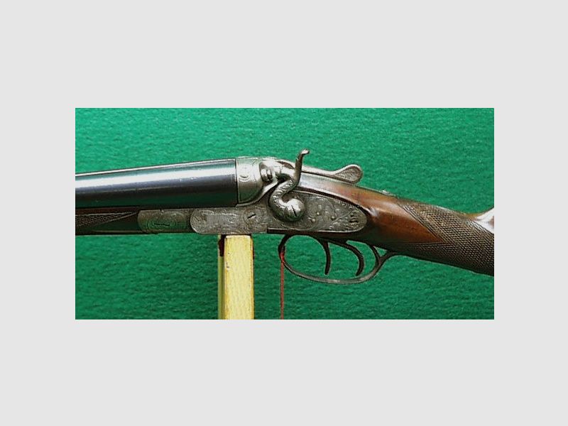 Fusil double Bayard, gravé