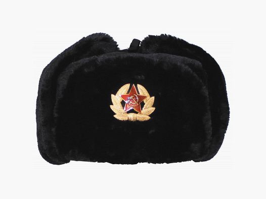 Russ. fur hats, with badges