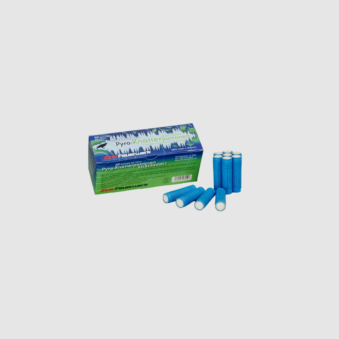 Zink Fuochi d'artificio Petardi con Cometa Argento 50 pz. 15 mm