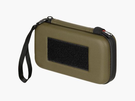 Tasche Hartschale Klein 19 x 10 x 4,5 cm Oliv mit Klettschlaufen + Netzfach + Handschlaufe