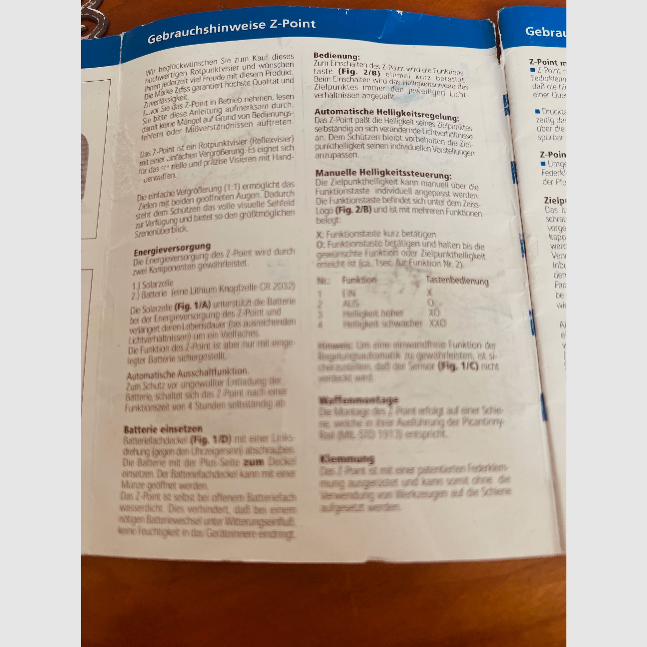 Visor de punto rojo Zeiss para riel Picatinny