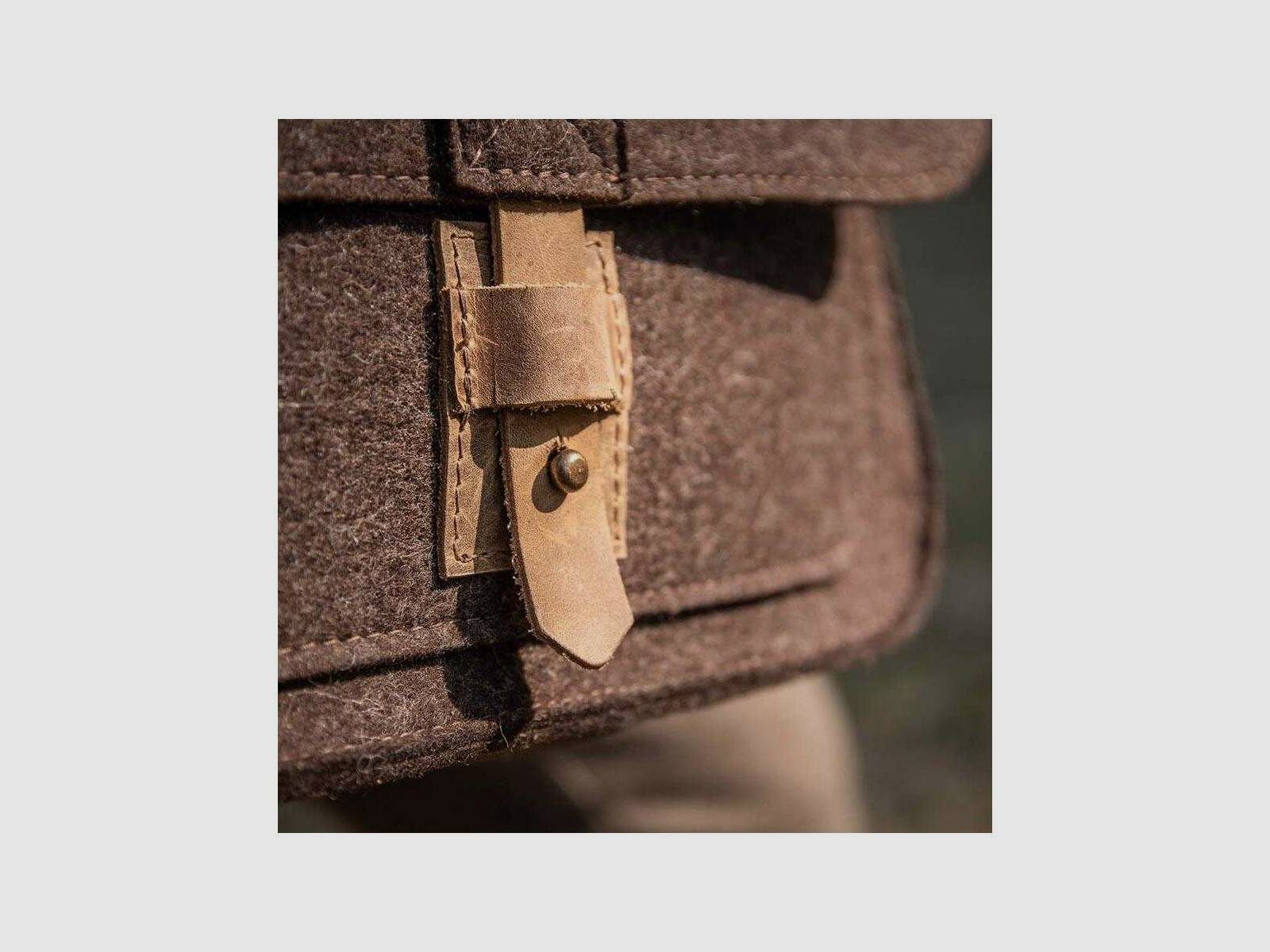WALDKAUZ Filz-Tasche braun, querformatig,, Bild 6 von 9