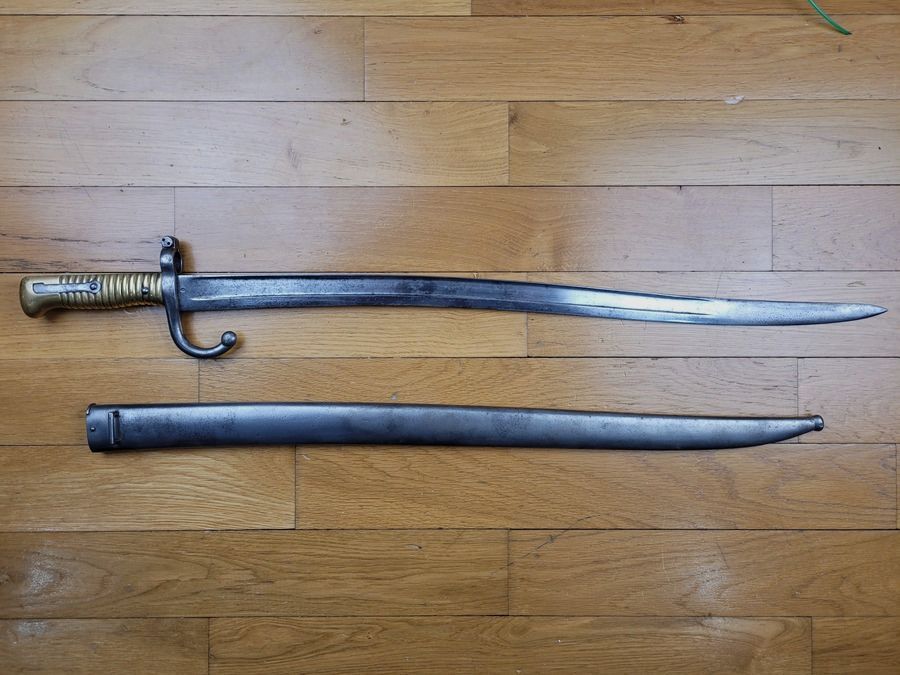 Seltenes Bajonett-Schwert Chassepot 1866 – hergestellt von J.Funcke & Cie – mit Nummer und „Z“ – Eines der seltensten – TBE, Bild 2 von 18