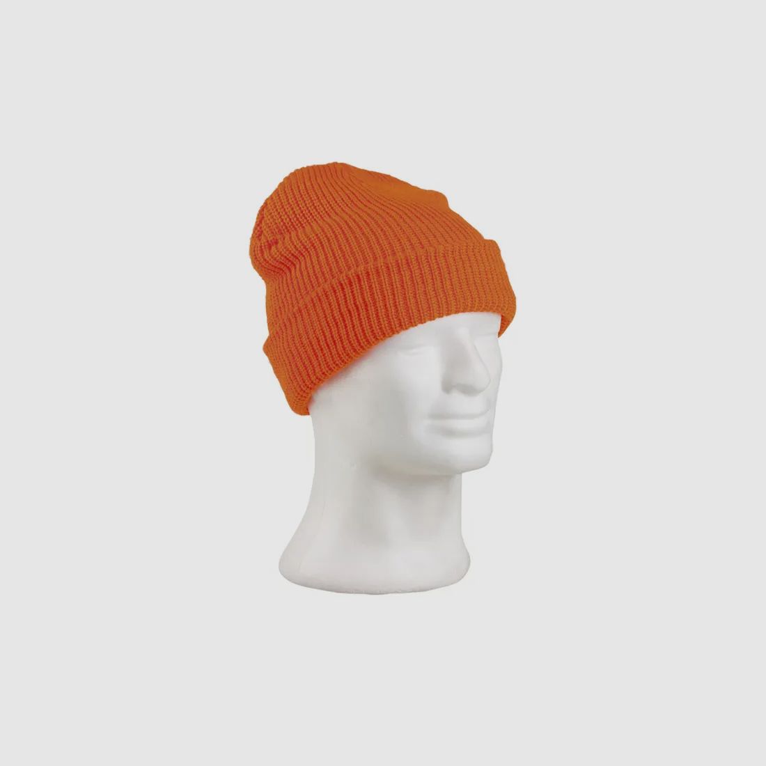 Bonnet roulé orange - polyacrylique - taille unique