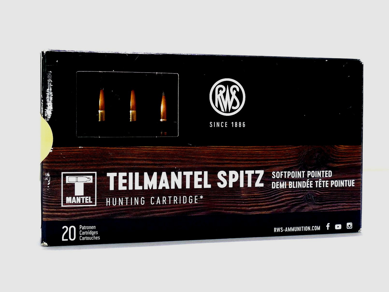 RWS .222 Remington TMS 3,24g/50gr. Büchsenpatronen