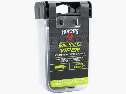 HOPPE'S Reinigungsset/Schnellreiniger Boresnake f. Kurzwaffe #00VD Kal. .22/5,6mm VIPER m.Griff