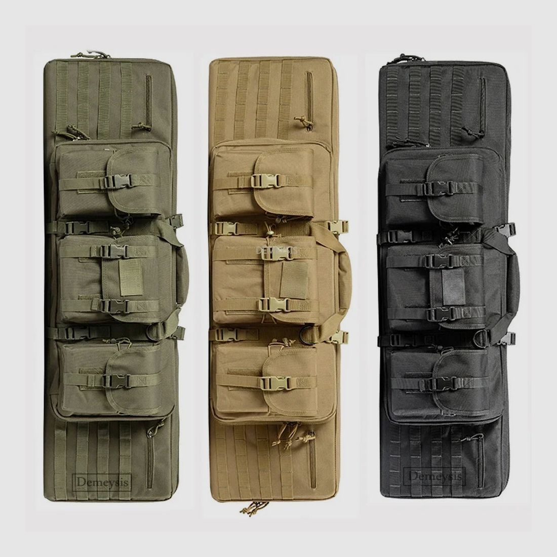 Taktische MOLLE-Waffentasche für 2 Gewehre – 600D Oxford – Rucksack & Tasche – 95 cm / 116 cm – Airsoft, Jagd, Schießsport