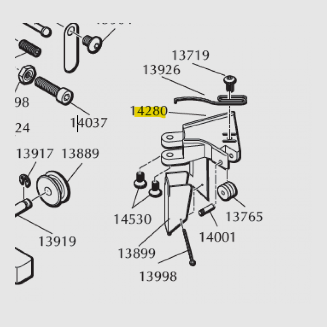 Dillon Roller bracket assembly