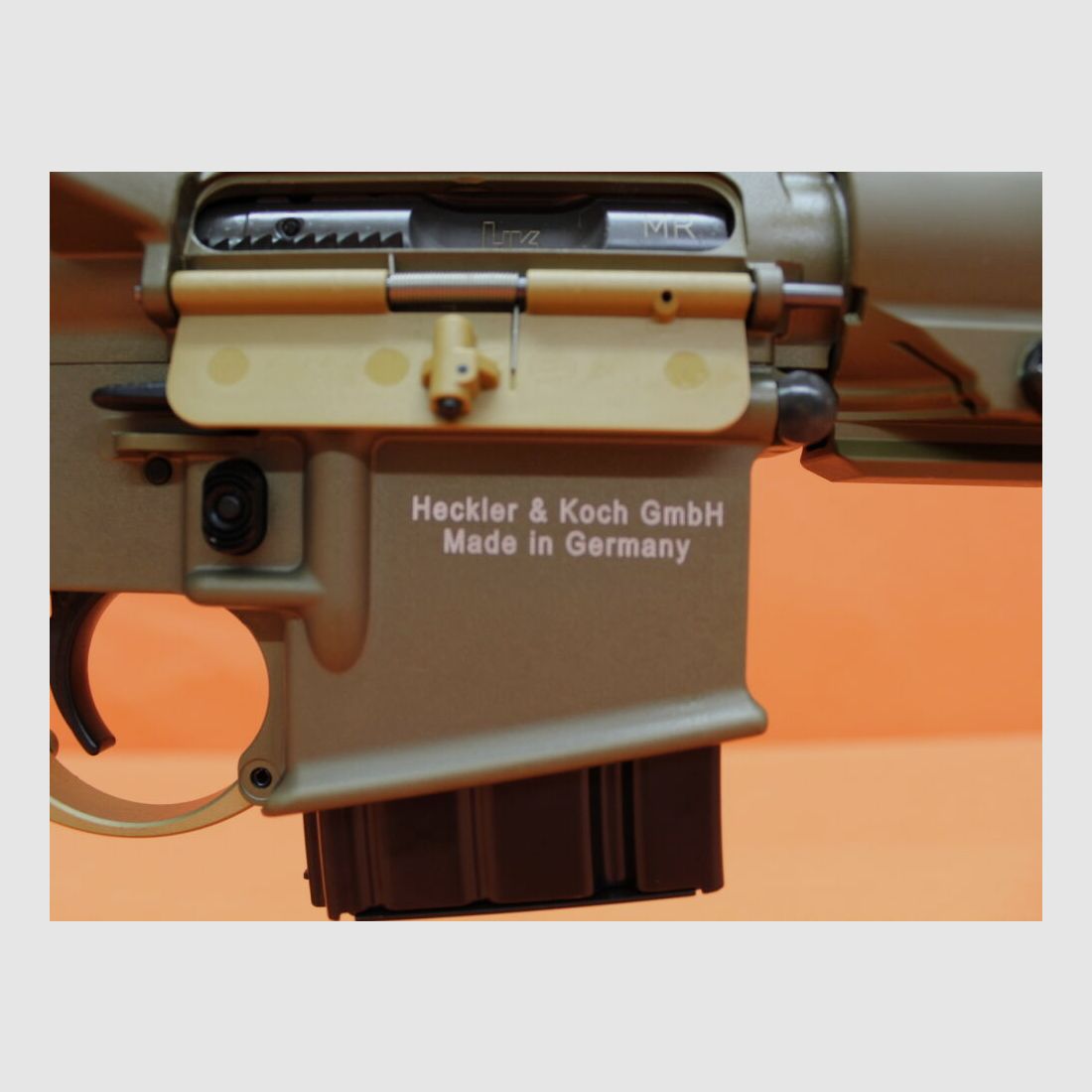 Heckler&Koch Ha.Büchse .223Rem Heckler&Koch/H&K MR223 A3 11" Lauf RAL8000 HKey, Gas-Piston-System AR-15/HK416