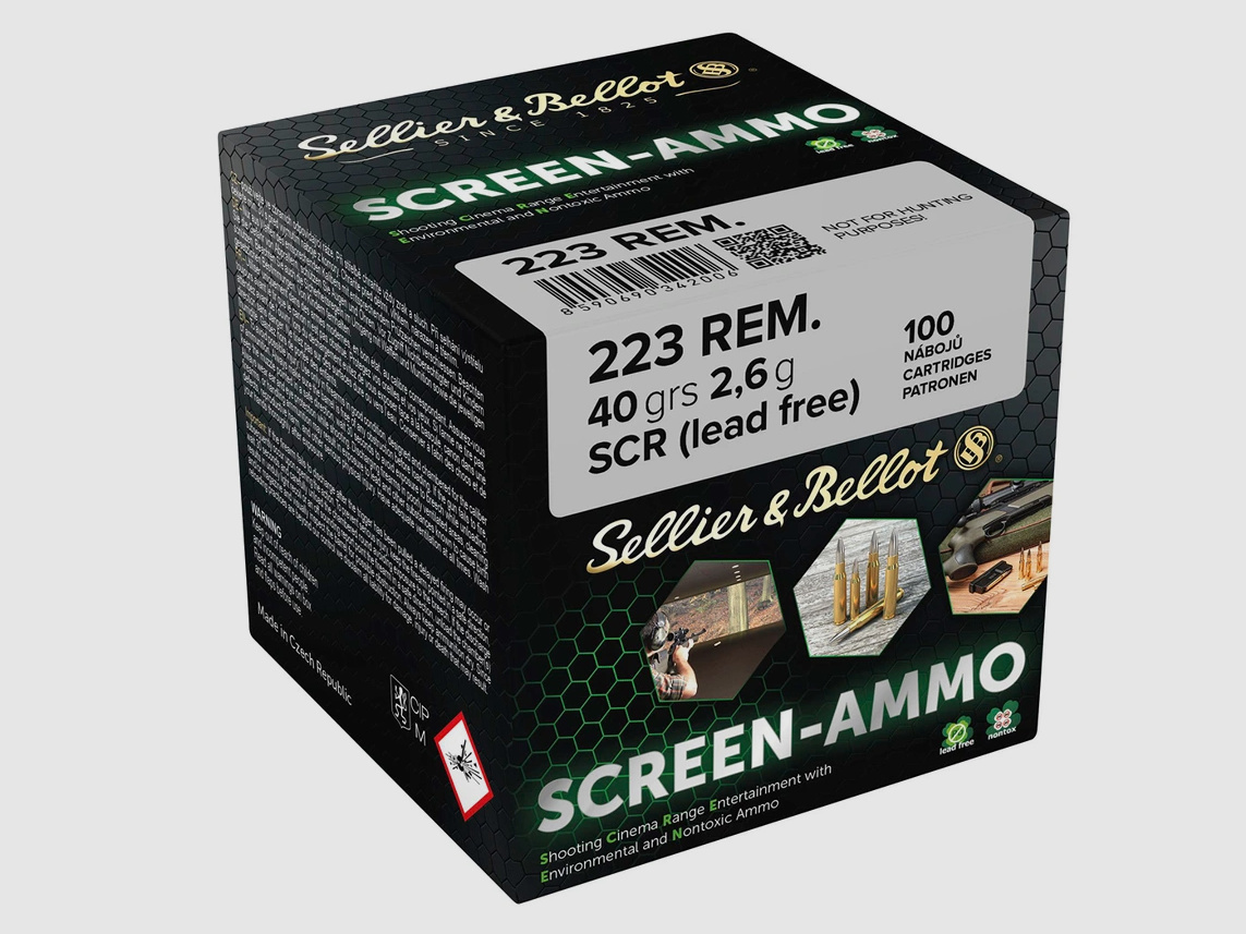 .223 Rem. Screen-Ammo SCR Zink 2,6g/40grs. Sellier & Bellot