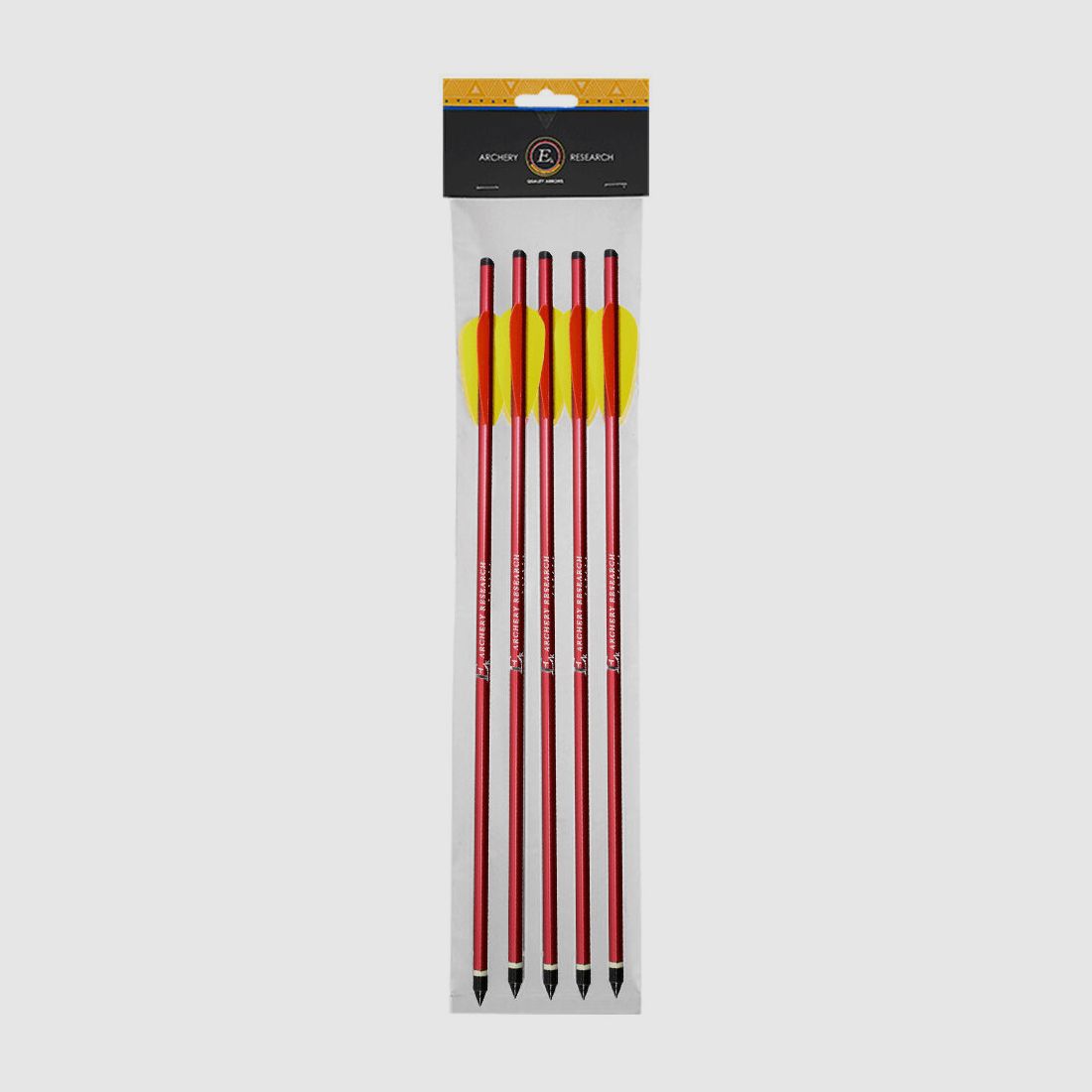 EK Archery Strzały do Kuszy Aluminiowe 14 Calowe Czerwone 5 Sztuk