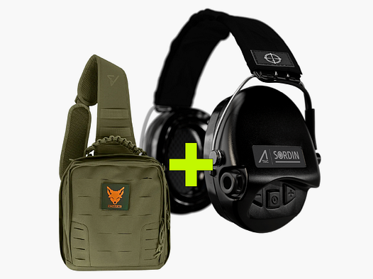 Słuchawki aktywne Ace Sordin 75302-02-G-BT-ACE + Ace Technik - torba na broń i słuchawki zielona
