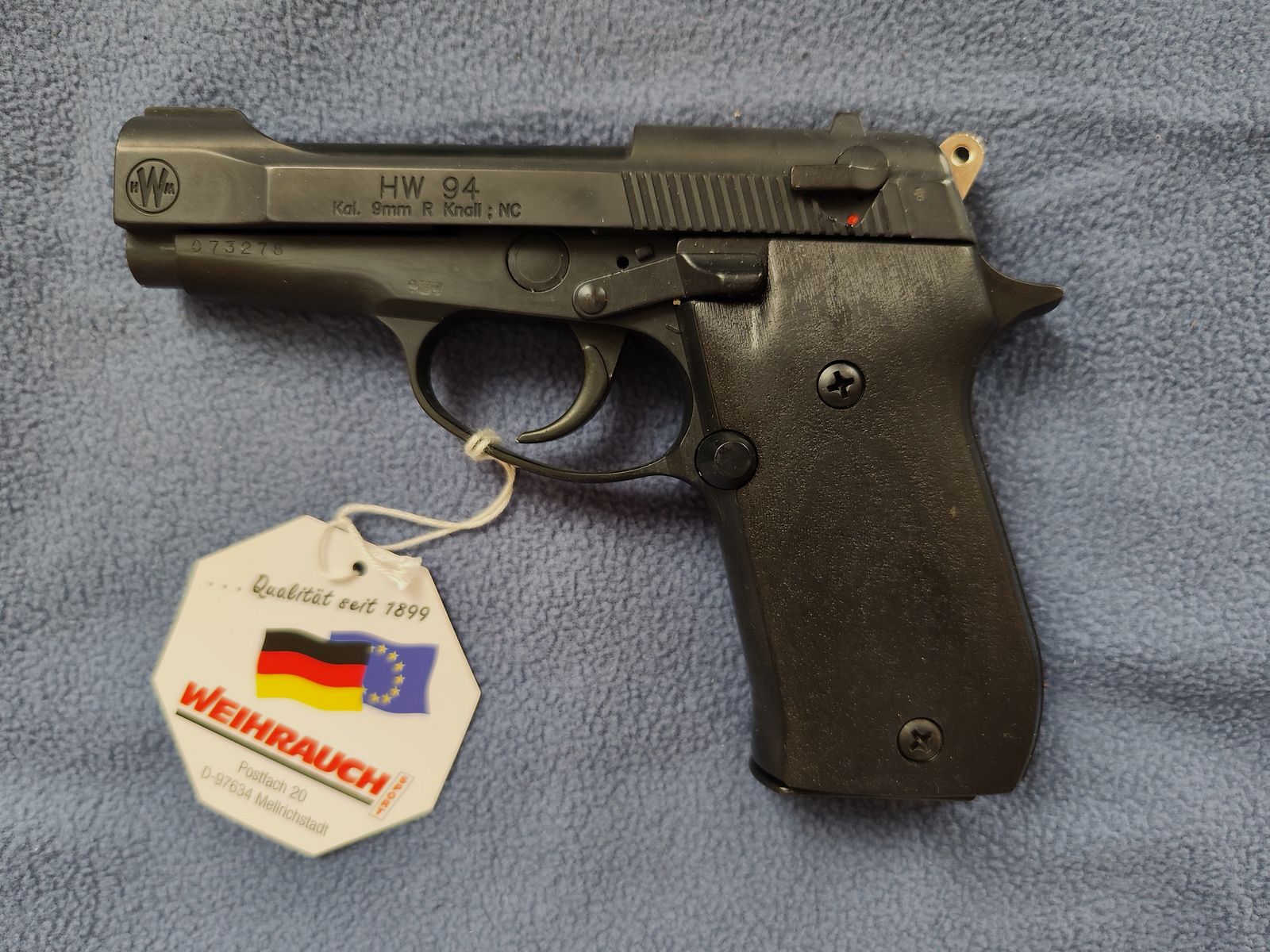 Weihrauch HW 94 kal. 9 mm R Knall NC blue Arminius revolver pistolet OVP, zdjęcie 9 z 12
