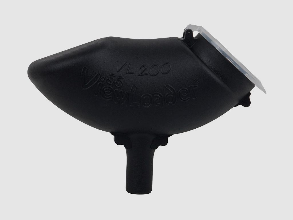 Paintball Speedloader 200er Viewloader Ammobox 200 Flip Top schwarz 1 StĂĽck + mit ca. 140 Porno Paintballs Kaliber .68