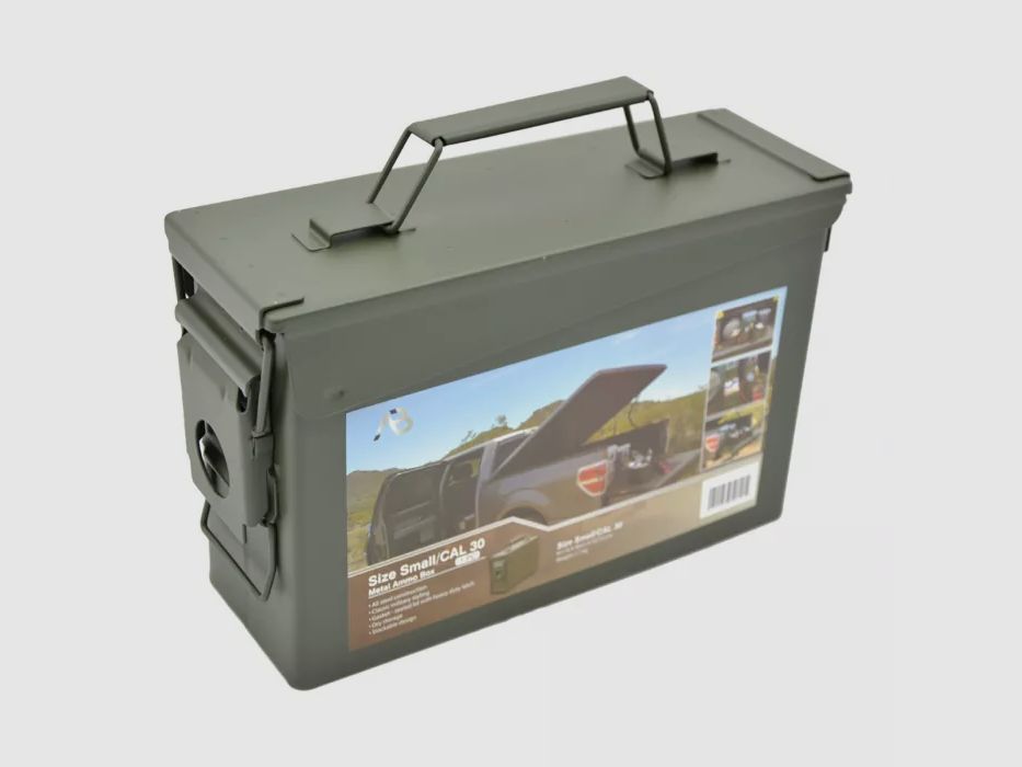 Caja de municiones de la OTAN / EE. UU. Gr. 1 (Cal.30), metal, oliva, sin impresión, nueva